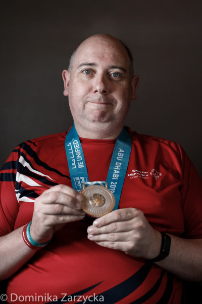 Matthew White, Great Britain Special Olympics Ten Pin Bowling athlete from Dundee, Scotland – Tayside region, Special Olympics games in Abu Dhabi, United Arab Emirates on March 21, 2019.