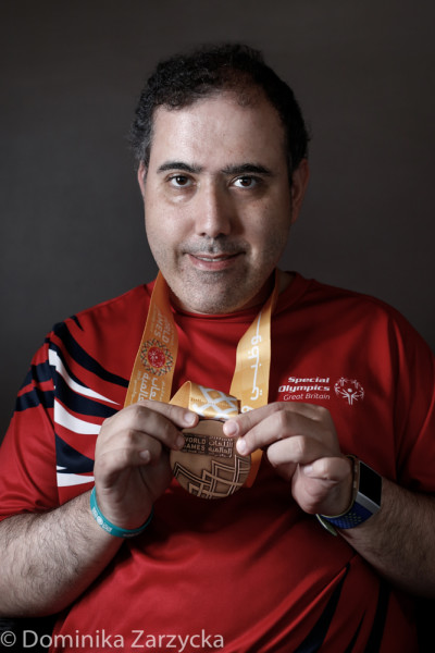 Ebrahim Eftekhar, Great Britain Special Olympics Ten Pin Bowling athlete from Dundee, Scotland – Tayside region, Special Olympics games in Abu Dhabi, United Arab Emirates on March 21, 2019.