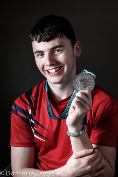 Alistair Kemley, Great Britain Special Olympics artistic gymnastics athlete from Glasgow, Scotland West region, Special Olympics games in Abu Dhabi, United Arab Emirates on March 21, 2019.