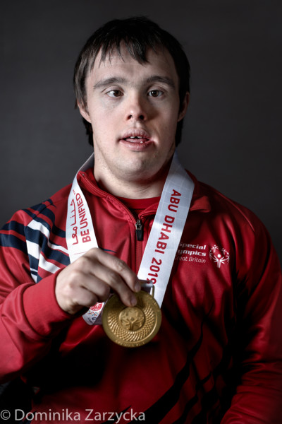 Andrew Macintyre, Great Britain Special Olympics artistic gymnastics athlete from Bridge of Weir, Scotland West region, Special Olympics games in Abu Dhabi, United Arab Emirates on March 21, 2019.