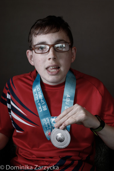 Michael Stevenson, Great Britain Special Olympics Ten Pin Bowling athlete from Edinburgh, Scotland – Lothian region, Special Olympics games in Abu Dhabi, United Arab Emirates on March 21, 2019.